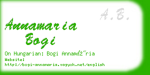 annamaria bogi business card